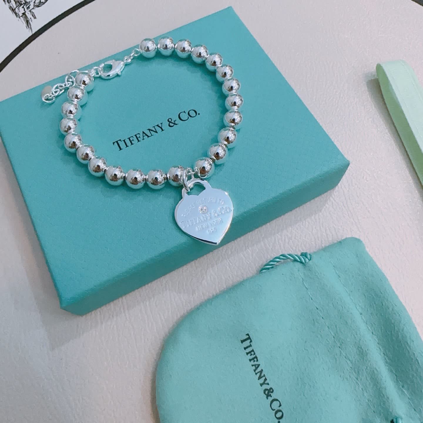 Tiffany & Co. Return to Tiffany Silver Bead Bracelet